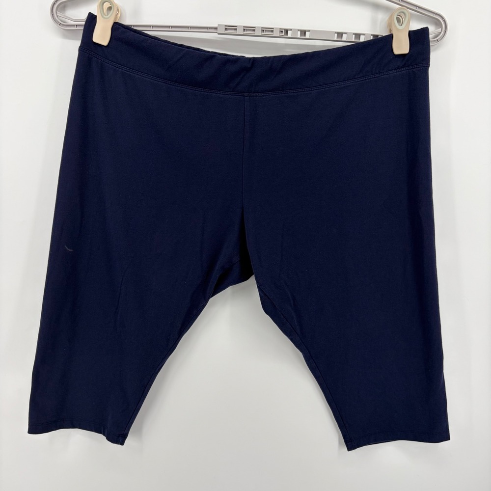 Sonoma Goods For Life Womens 3X Navy Blue Cropped Leggings Capri Stretch Plus